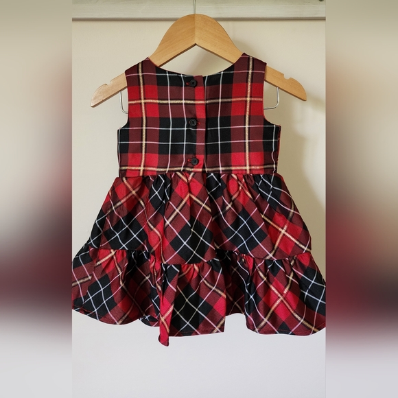 12-18M Baby Girl Plaid Holiday Dress - Picture 3 of 3